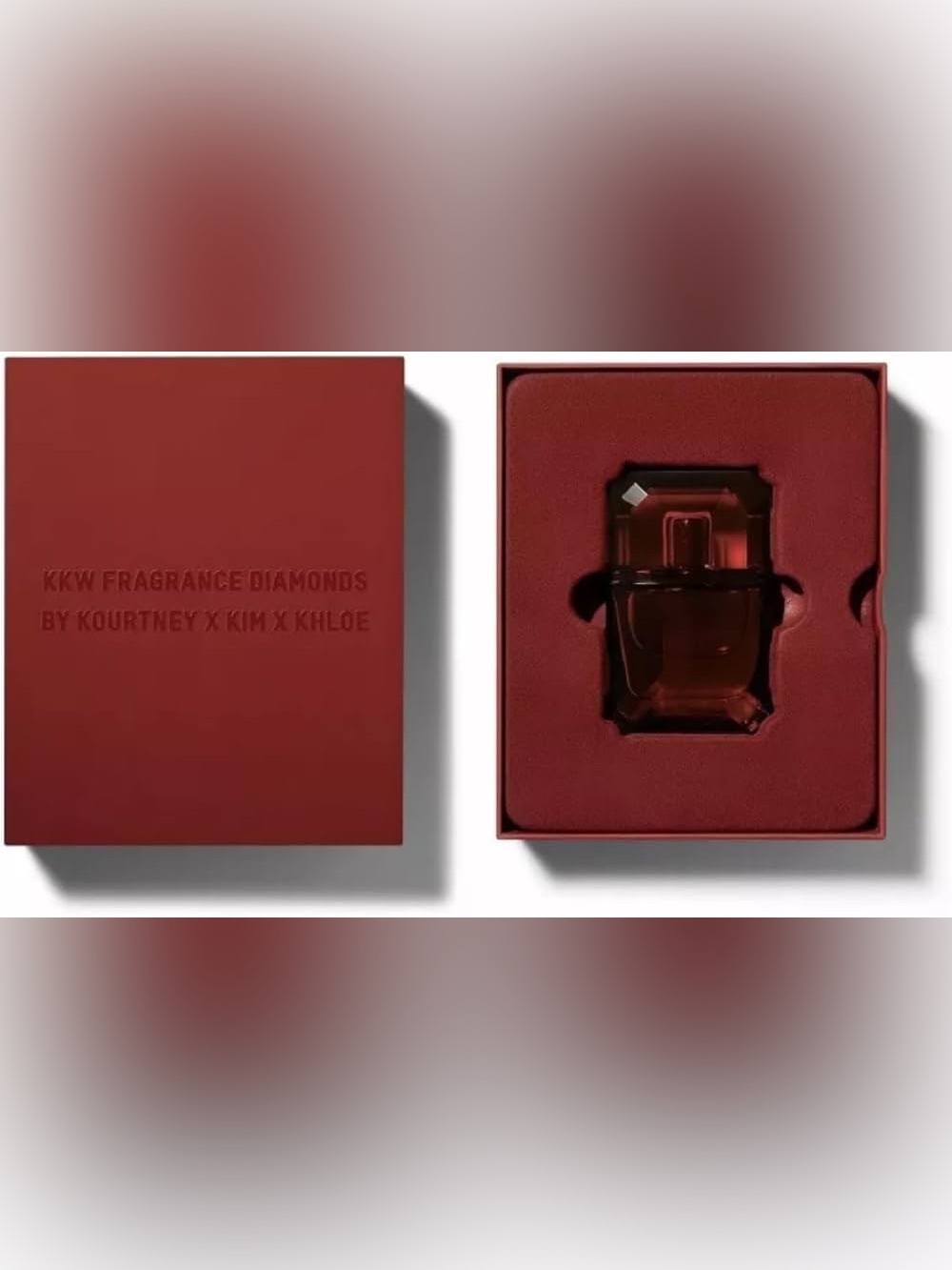 KKW F Diamonds Collector Box with Dark Red Limited Edition Bottle